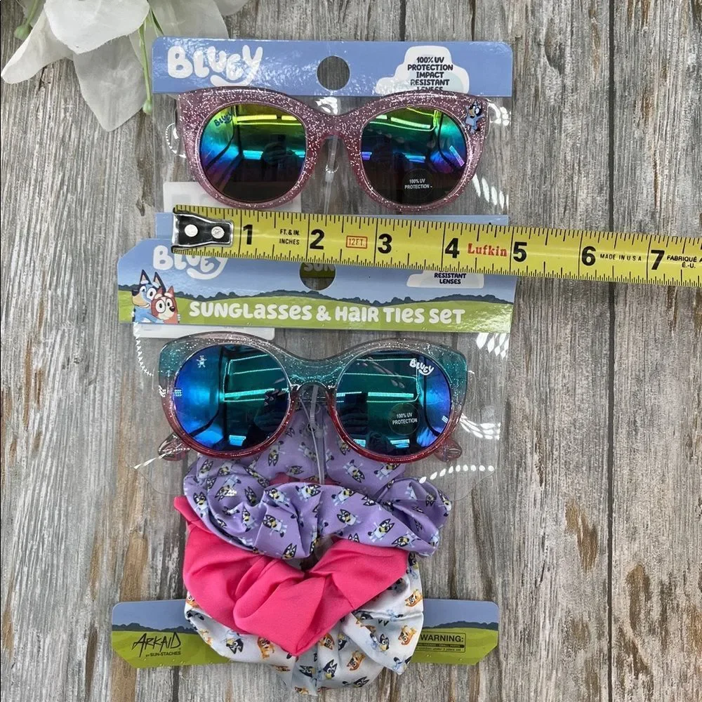 Bluey Kids Sunglasses Set - Blue and Purple